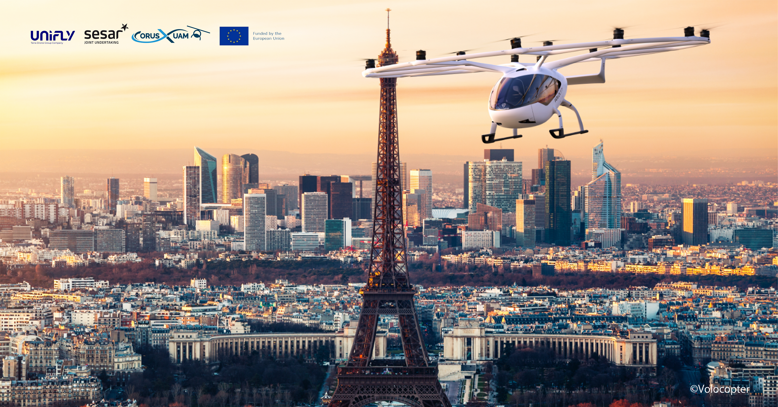 テラドローン子会社「Unifly」、CORUS-XUAMプロジェクトで都市部や空港周辺でのドローンや空飛ぶクルマの飛行実験に成功<br>U-space運用拡張により有人機の航空交通管理システムとの統合を実現し欧州における次世代エアモビリティの普及を目指す